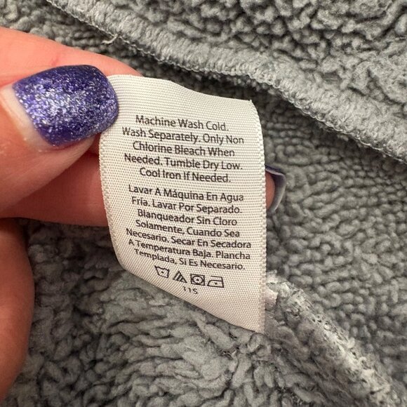 Mens Full-Zip Grey George Fleece Jacket Chest & Side Zipper Pockets SizeL(42-44) - Picture 9 of 13